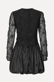 Stine Goya Balloon Long Sleeve Short Dress Dress Smocked Flowers
