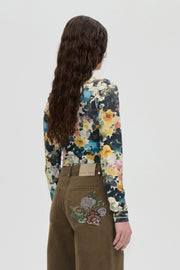 Stine Goya Elastic Long Sleeve Top Top Echoes In Flowers