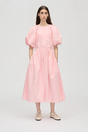 Stine Goya Gathered Raglan Sleeve Midi Dress Dress Ballerina Broderie