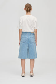 Stine Goya Logoed Loop Jorts Shorts Denim Blue