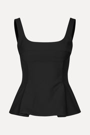Stine Goya Sleeveless Fitted Waist Top Top Black