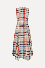 Stine Goya Sleeveless Gathered Midi Dress Dress Scarlet Grid