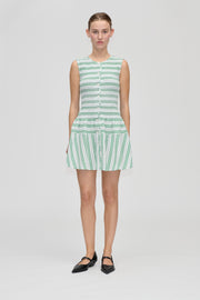 Stine Goya Sleeveless Smocked Short Dress Dress Smocked Stripes