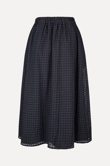 Stine Goya Adjustable Waist Voluminous Midi Skirt Skirt Checkered Organza
