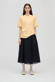 Stine Goya Adjustable Waist Voluminous Midi Skirt Skirt Checkered Organza