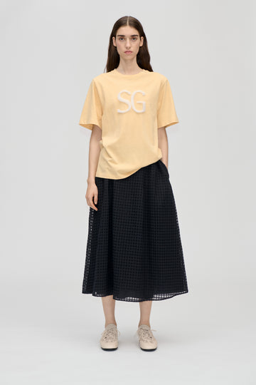 Stine Goya Adjustable Waist Voluminous Midi Skirt Skirt Checkered Organza