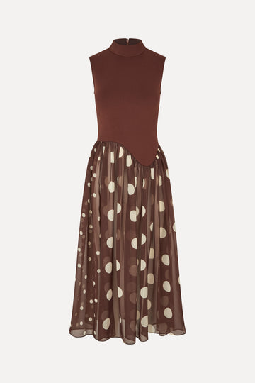 Stine Goya Asymmetrical Draped Dress Dress Artist Blurry Dots