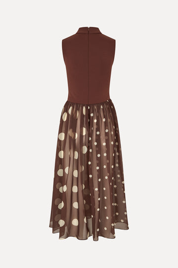 Stine Goya Asymmetrical Draped Dress Dress Artist Blurry Dots