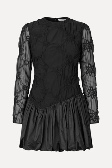 Stine Goya Balloon Long Sleeve Short Dress Dress Smocked Flowers