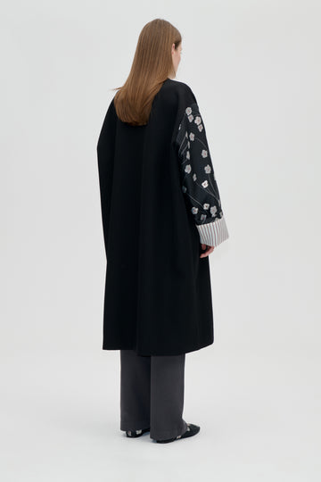 Stine Goya Bell Sleeve Coat Outerwear Bouquet In Pieces