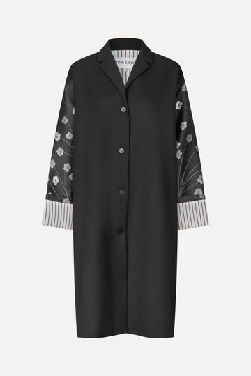 Stine Goya Bell Sleeve Coat Outerwear Bouquet In Pieces