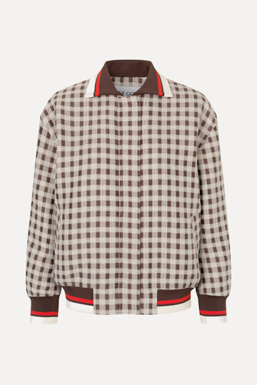 Stine Goya Collar Bomber Jacket Jacket Checks