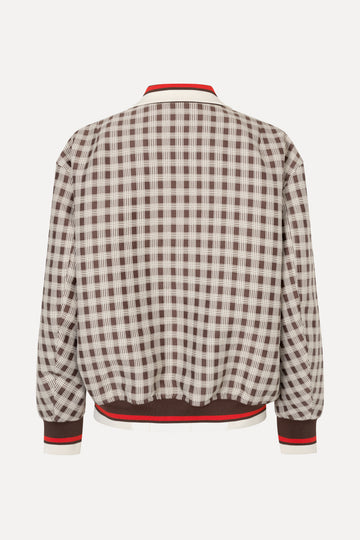 Stine Goya Collar Bomber Jacket Jacket Checks