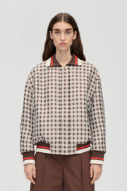 Stine Goya Collar Bomber Jacket Jacket Checks
