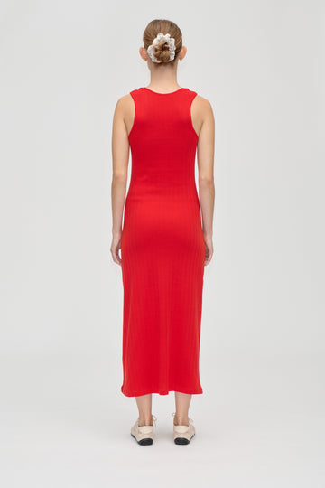 Stine Goya Deep Neckline Tank Dress Dress Velocity Red