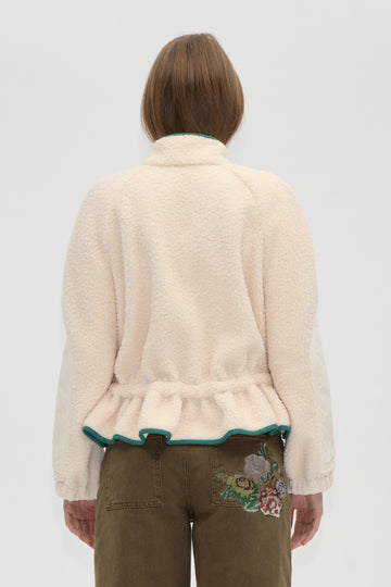 Stine Goya Dropped Shoulder Gathered Jacket Jacket Buttercream
