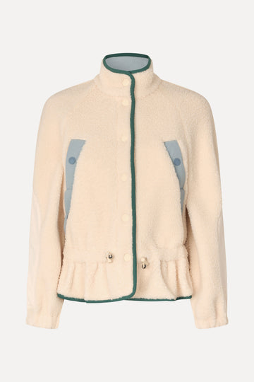 Stine Goya Dropped Shoulder Gathered Jacket Jacket Buttercream