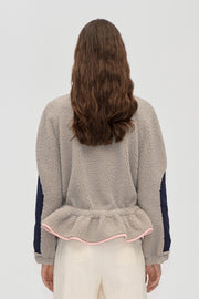 Stine Goya Dropped Shoulder Gathered Jacket Jacket Flint Gray