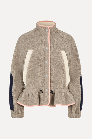 Stine Goya Dropped Shoulder Gathered Jacket Jacket Flint Gray