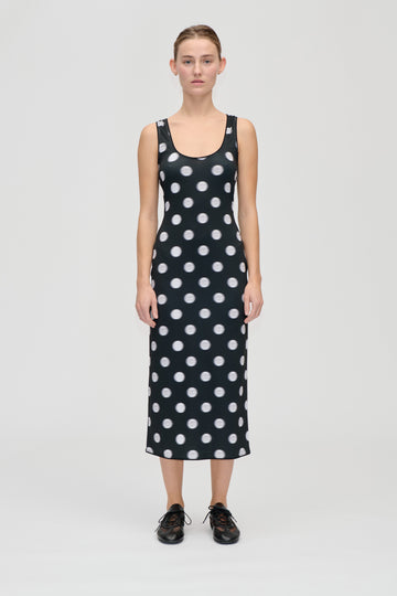 Stine Goya Elastic Deep Neckline Tank Dress Dress Dots in Motion