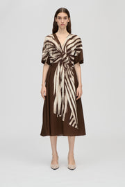 Stine Goya Elastic Detail Midi Dress Dress Bow