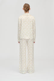 Stine Goya Elasticated Long Pants Pants Sakura Check Yellow