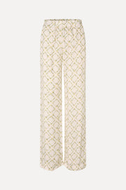 Stine Goya Elasticated Long Pants Pants Sakura Check Yellow