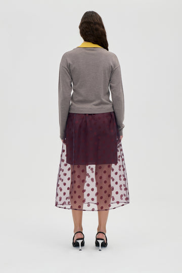 Stine Goya Elasticated Waistband Midi Skirt Skirt Polka