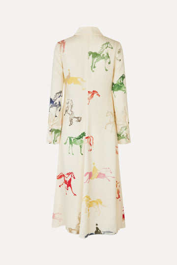 Stine Goya Front Placket Midi Polo Dress Dress Horses