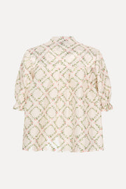 Stine Goya Gathered Top Top Sakura Check Pink