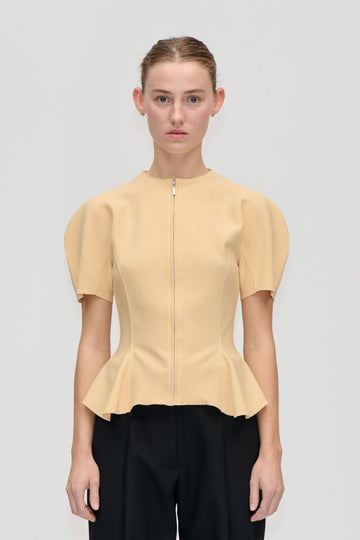Stine Goya High-Neck Zip Top Top Sunlight