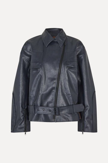 Stine Goya Hybrid Biker Jacket Jacket Midnight Stripes