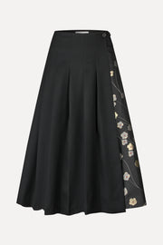 Stine Goya Hybrid Pleated Midi Skirt Skirt Bouquet In Pieces