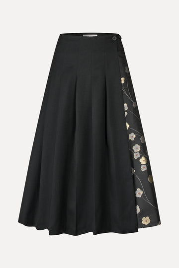 Stine Goya Hybrid Pleated Midi Skirt Skirt Bouquet In Pieces