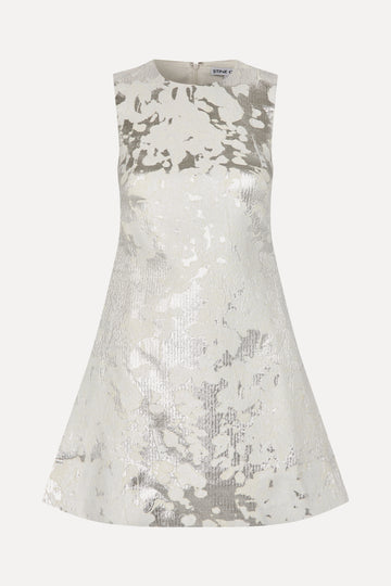 Stine Goya Kick Pleat Mini Dress Dress Lurex Garden