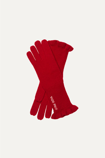 Stine Goya Knitted Gloves Accessories Fiery Red