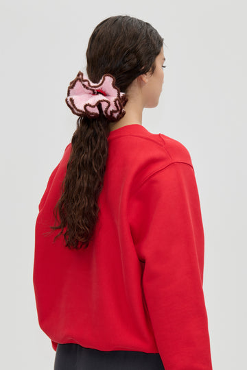 Stine Goya Knitted Scrunchie Accessories Pink / Burgundy