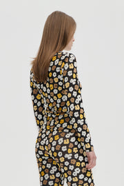 Stine Goya Long Sleeve Elasticated Top Top Petal Polka