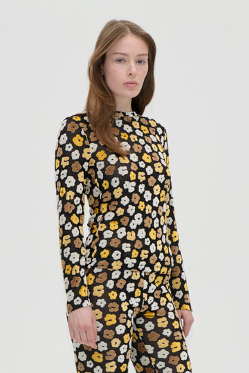 Stine Goya Long Sleeve Elasticated Top Top Petal Polka