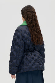 Stine Goya Padded Jacket Outerwear Navy Polka
