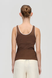 Stine Goya Rib Tank Top Top Chicory Coffee