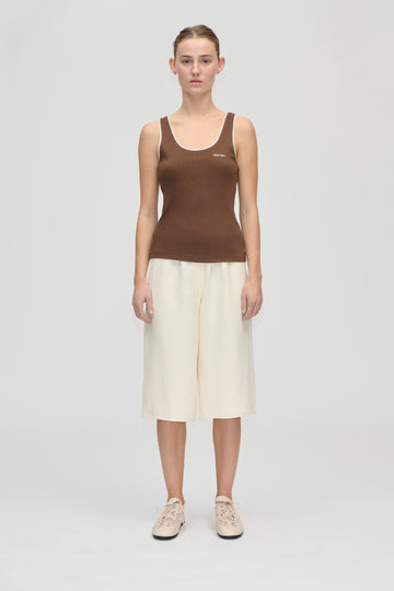 Stine Goya Rib Tank Top Top Chicory Coffee
