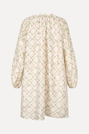 Stine Goya Voluminous Bow Dress Dress Sakura Check Pink