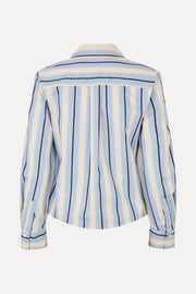 Stine Goya Sharp Hem Boxy Shirt Top Lightwave Stripes