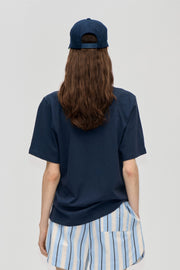 Stine Goya Short Sleeve T-Shirt Top Baseball SG Patch