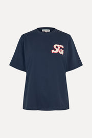 Stine Goya Short Sleeve T-Shirt Top Baseball SG Patch