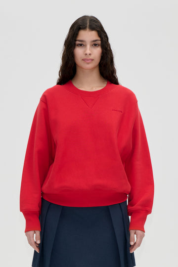 Stine Goya Side Panel Sweatshirt Top Fiery Red