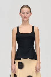 Stine Goya Sleeveless Fitted Waist Top Top Black