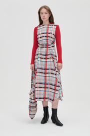 Stine Goya Sleeveless Gathered Midi Dress Dress Scarlet Grid