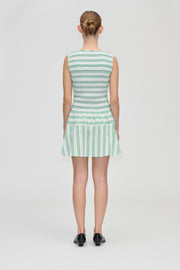 Stine Goya Sleeveless Smocked Short Dress Dress Smocked Stripes